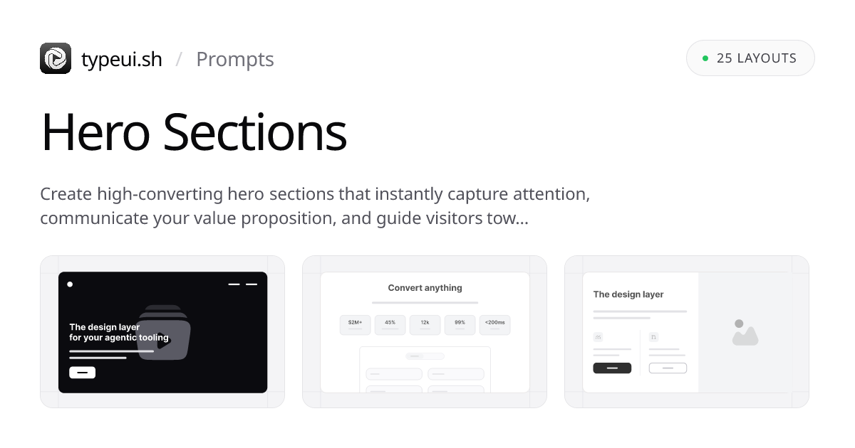 Hero Section Prompts | TypeUI